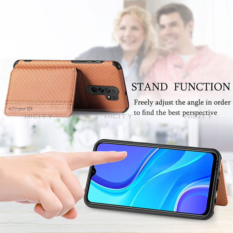 Coque Ultra Fine Silicone Souple Housse Etui avec Aimante Magnetique S02D pour Xiaomi Redmi 9 Prime India Plus