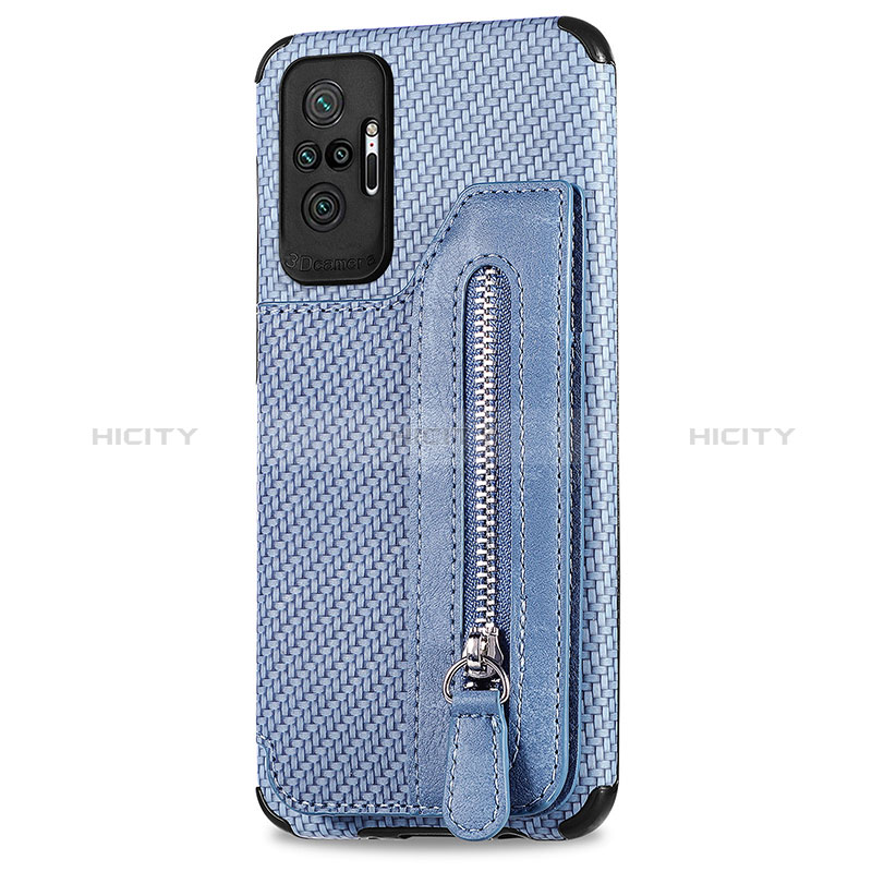 Coque Ultra Fine Silicone Souple Housse Etui avec Aimante Magnetique S02D pour Xiaomi Redmi Note 10 Pro Max Bleu Plus