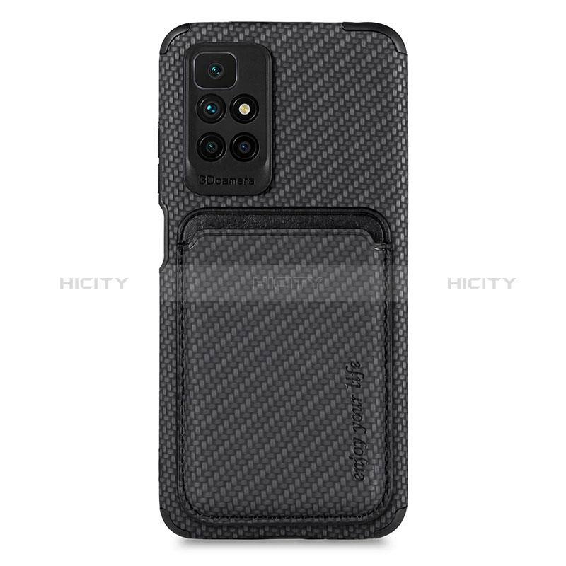 Coque Ultra Fine Silicone Souple Housse Etui avec Aimante Magnetique S02D pour Xiaomi Redmi Note 11 4G (2021) Noir Plus