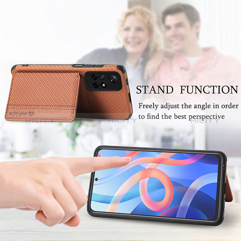 Coque Ultra Fine Silicone Souple Housse Etui avec Aimante Magnetique S02D pour Xiaomi Redmi Note 11S 5G Plus