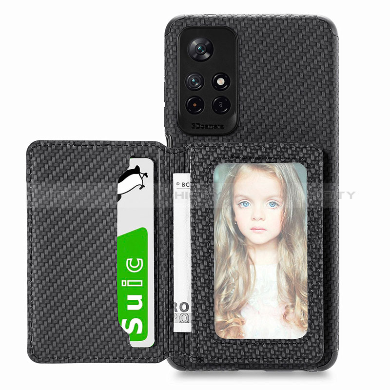 Coque Ultra Fine Silicone Souple Housse Etui avec Aimante Magnetique S02D pour Xiaomi Redmi Note 11T 5G Plus