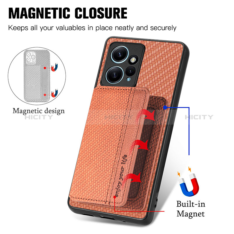 Coque Ultra Fine Silicone Souple Housse Etui avec Aimante Magnetique S02D pour Xiaomi Redmi Note 12 4G Plus