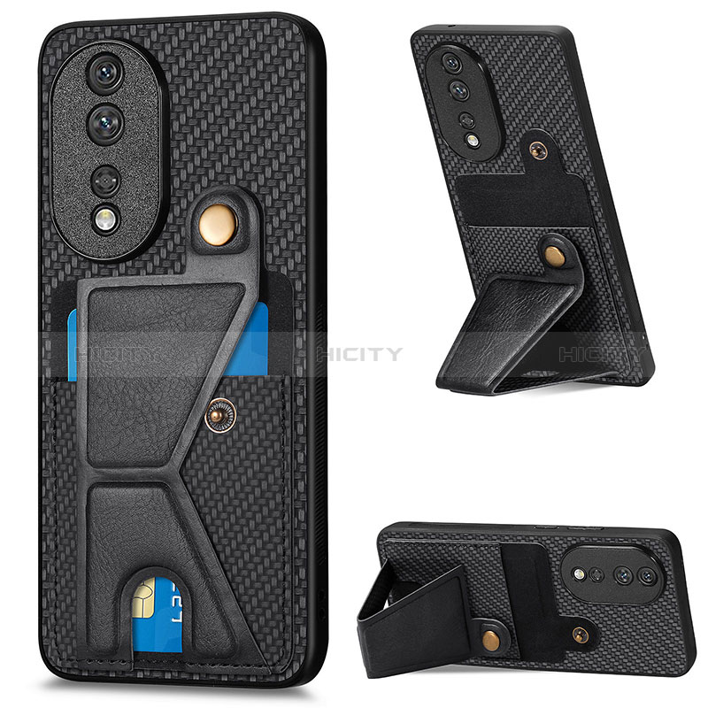 Coque Ultra Fine Silicone Souple Housse Etui avec Aimante Magnetique S03D pour Huawei Honor 80 5G Noir Plus