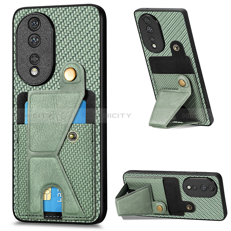 Coque Ultra Fine Silicone Souple Housse Etui avec Aimante Magnetique S03D pour Huawei Honor 80 5G Vert Plus