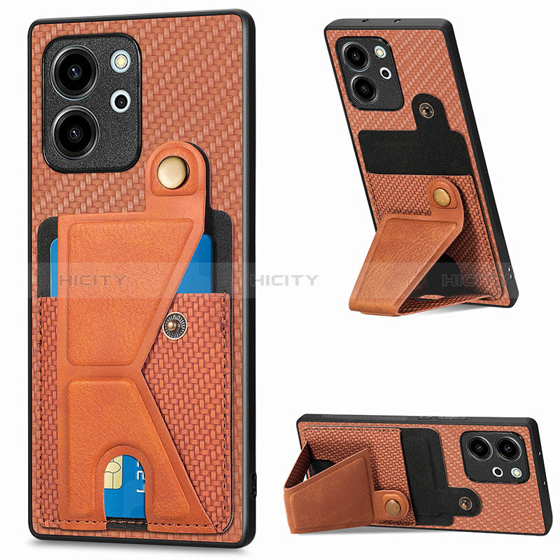 Coque Ultra Fine Silicone Souple Housse Etui avec Aimante Magnetique S03D pour Huawei Honor 80 SE 5G Marron Plus