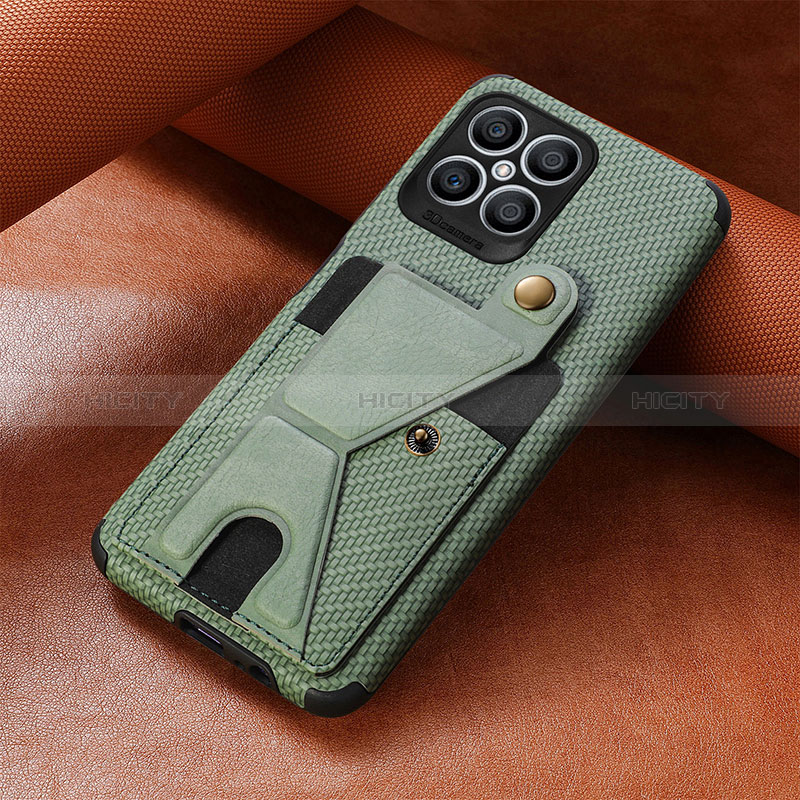 Coque Ultra Fine Silicone Souple Housse Etui avec Aimante Magnetique S03D pour Huawei Honor X8 4G Vert Plus