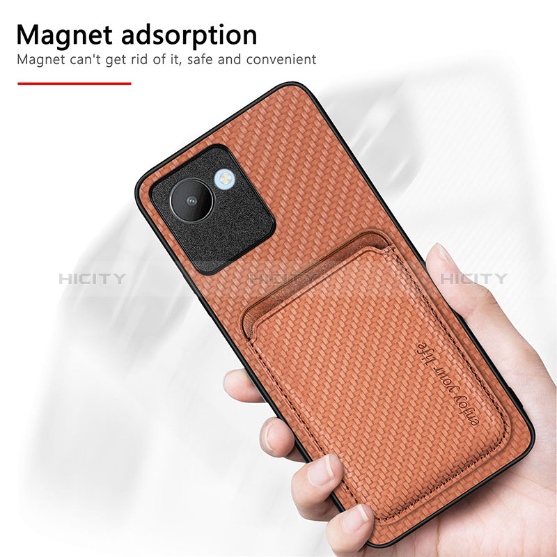 Coque Ultra Fine Silicone Souple Housse Etui avec Aimante Magnetique S03D pour Realme C30 Plus