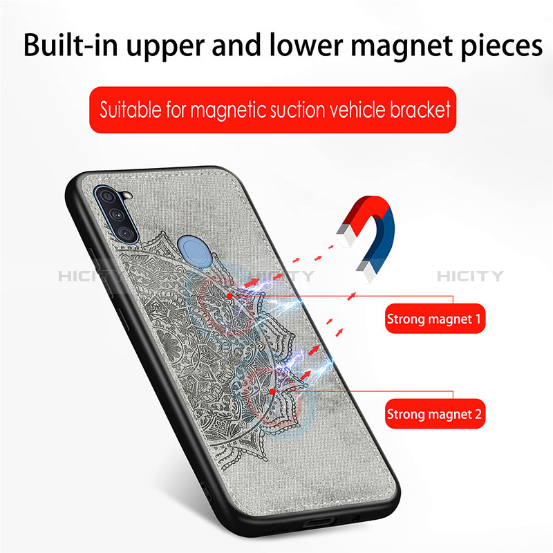 Coque Ultra Fine Silicone Souple Housse Etui avec Aimante Magnetique S03D pour Samsung Galaxy A11 Plus