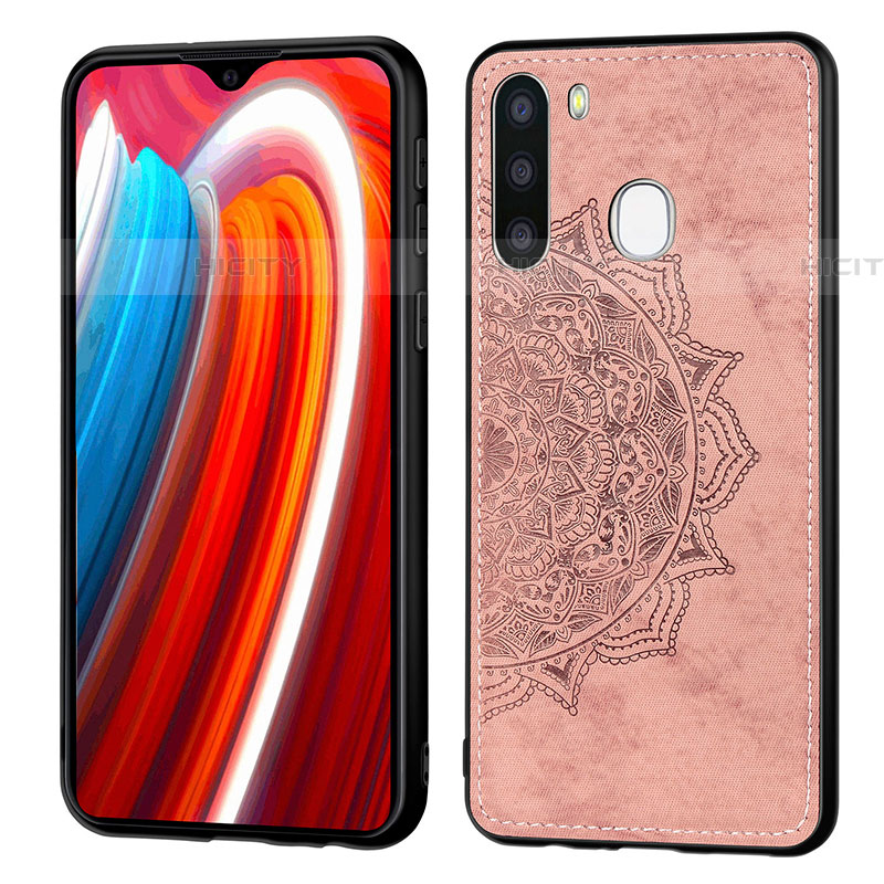 Coque Ultra Fine Silicone Souple Housse Etui avec Aimante Magnetique S03D pour Samsung Galaxy A21 European Or Rose Plus