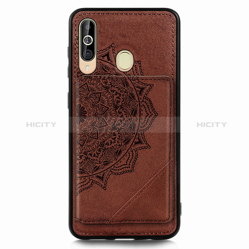 Coque Ultra Fine Silicone Souple Housse Etui avec Aimante Magnetique S03D pour Samsung Galaxy A60 Marron Plus