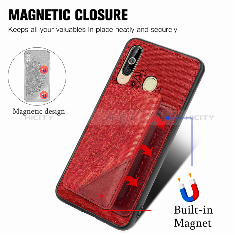 Coque Ultra Fine Silicone Souple Housse Etui avec Aimante Magnetique S03D pour Samsung Galaxy A60 Plus