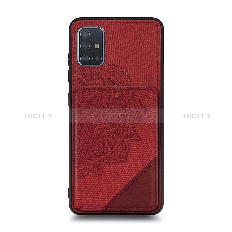 Coque Ultra Fine Silicone Souple Housse Etui avec Aimante Magnetique S03D pour Samsung Galaxy A71 4G A715 Rouge Plus