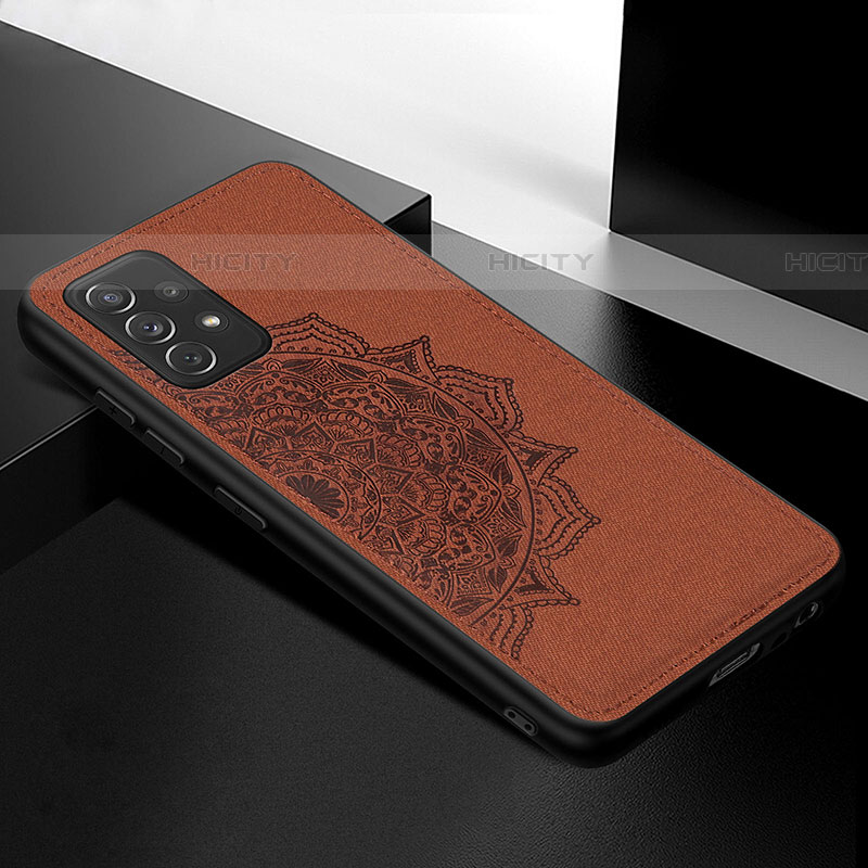 Coque Ultra Fine Silicone Souple Housse Etui avec Aimante Magnetique S03D pour Samsung Galaxy A72 5G Marron Plus