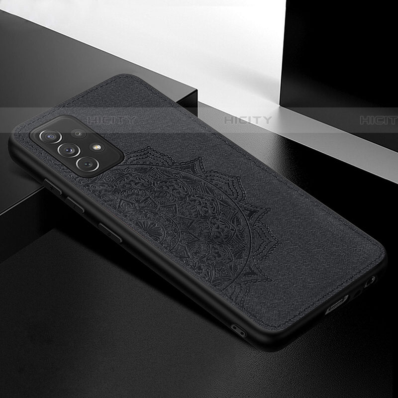 Coque Ultra Fine Silicone Souple Housse Etui avec Aimante Magnetique S03D pour Samsung Galaxy A72 5G Noir Plus