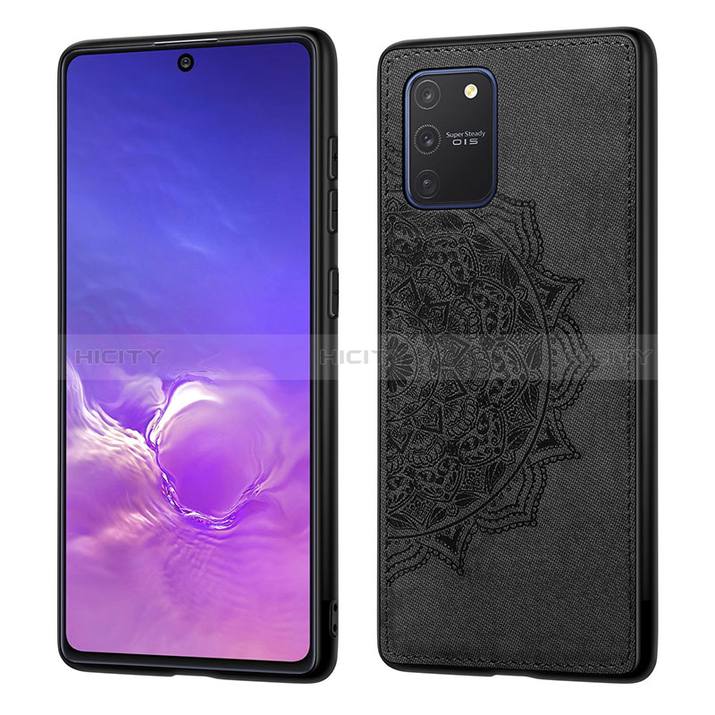 Coque Ultra Fine Silicone Souple Housse Etui avec Aimante Magnetique S03D pour Samsung Galaxy A91 Noir Plus