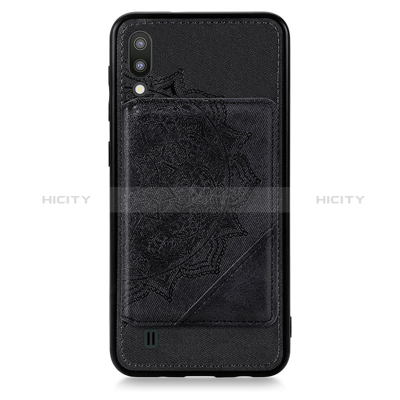 Coque Ultra Fine Silicone Souple Housse Etui avec Aimante Magnetique S03D pour Samsung Galaxy M10 Noir Plus