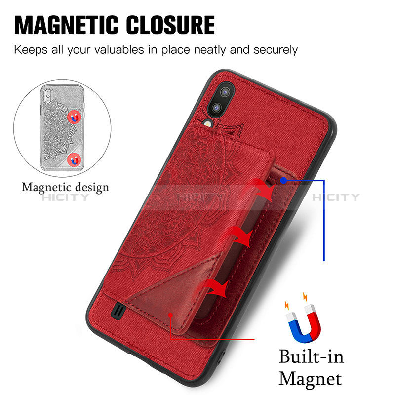 Coque Ultra Fine Silicone Souple Housse Etui avec Aimante Magnetique S03D pour Samsung Galaxy M10 Plus