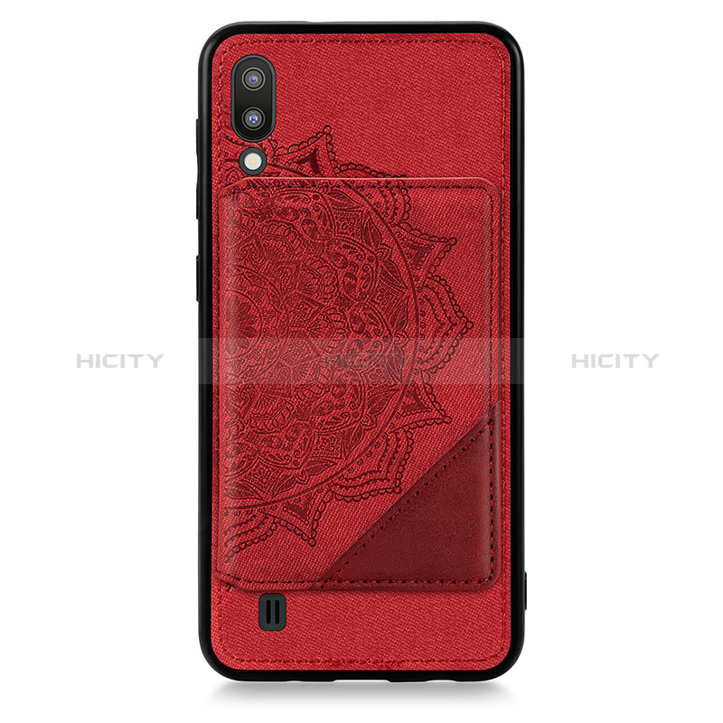 Coque Ultra Fine Silicone Souple Housse Etui avec Aimante Magnetique S03D pour Samsung Galaxy M10 Rouge Plus