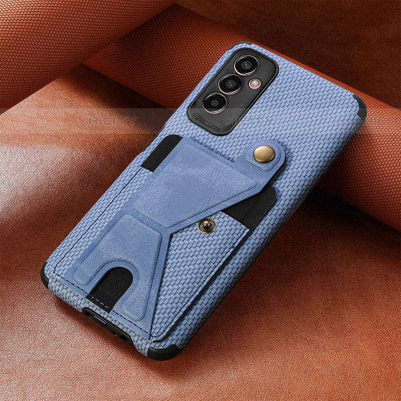 Coque Ultra Fine Silicone Souple Housse Etui avec Aimante Magnetique S03D pour Samsung Galaxy M13 4G Bleu Plus