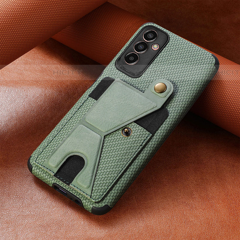 Coque Ultra Fine Silicone Souple Housse Etui avec Aimante Magnetique S03D pour Samsung Galaxy M13 4G Vert Plus