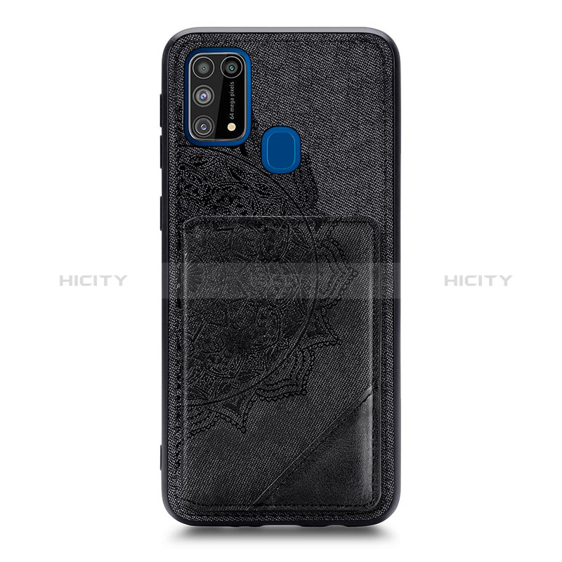 Coque Ultra Fine Silicone Souple Housse Etui avec Aimante Magnetique S03D pour Samsung Galaxy M31 Prime Edition Noir Plus