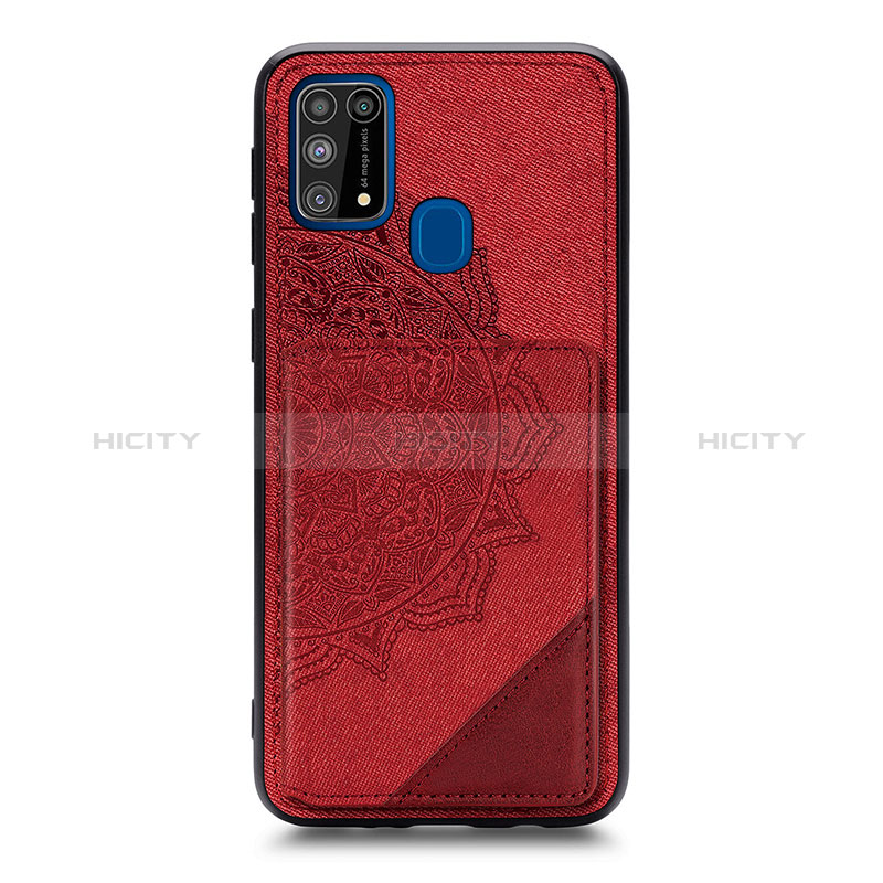 Coque Ultra Fine Silicone Souple Housse Etui avec Aimante Magnetique S03D pour Samsung Galaxy M31 Rouge Plus