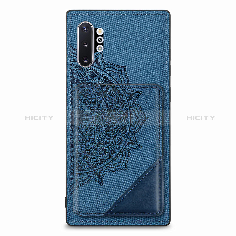 Coque Ultra Fine Silicone Souple Housse Etui avec Aimante Magnetique S03D pour Samsung Galaxy Note 10 Plus 5G Bleu Plus