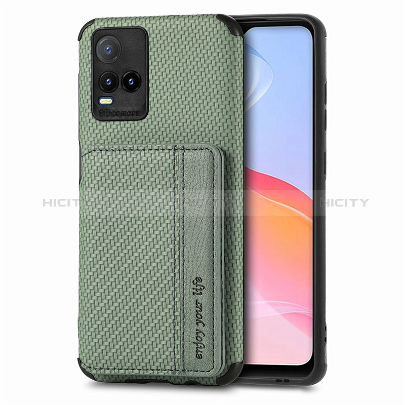 Coque Ultra Fine Silicone Souple Housse Etui avec Aimante Magnetique S03D pour Vivo Y21e Plus