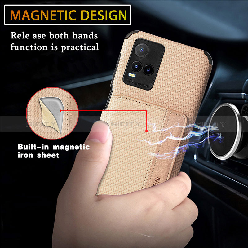 Coque Ultra Fine Silicone Souple Housse Etui avec Aimante Magnetique S03D pour Vivo Y33s Plus