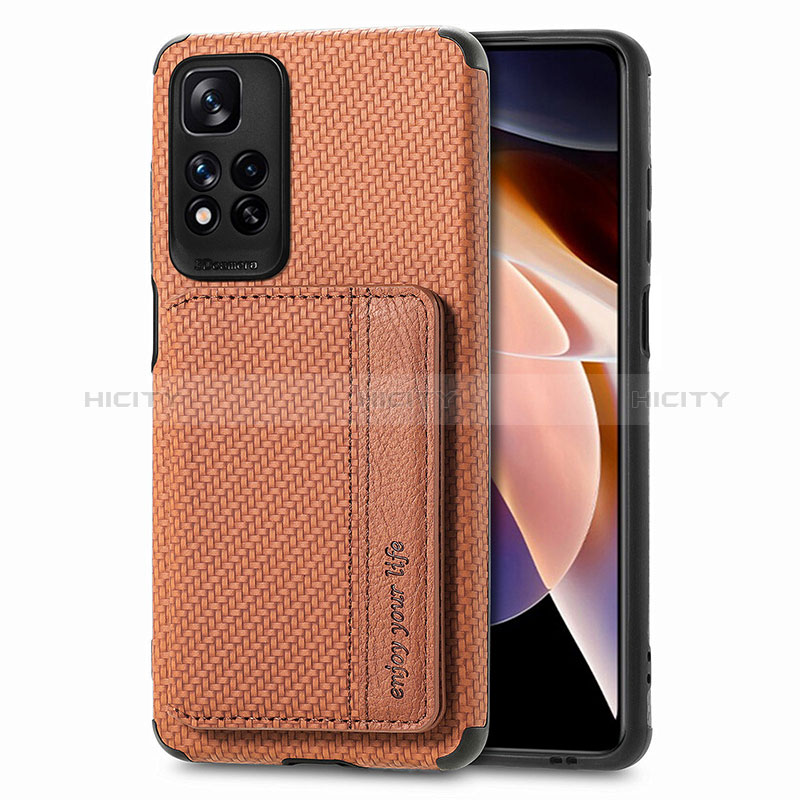 Coque Ultra Fine Silicone Souple Housse Etui avec Aimante Magnetique S03D pour Xiaomi Mi 11i 5G (2022) Marron Plus