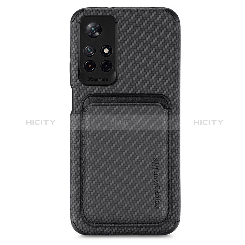 Coque Ultra Fine Silicone Souple Housse Etui avec Aimante Magnetique S03D pour Xiaomi Poco M4 Pro 5G Noir Plus