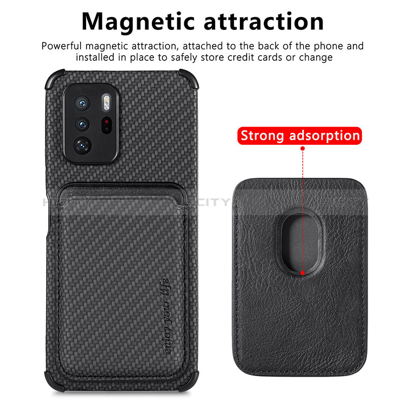 Coque Ultra Fine Silicone Souple Housse Etui avec Aimante Magnetique S03D pour Xiaomi Redmi Note 10 Pro 5G Plus