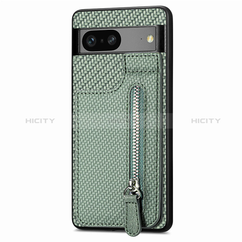 Coque Ultra Fine Silicone Souple Housse Etui avec Aimante Magnetique S04D pour Google Pixel 7a 5G Vert Plus