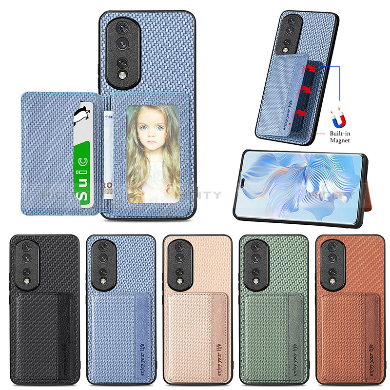 Coque Ultra Fine Silicone Souple Housse Etui avec Aimante Magnetique S04D pour Huawei Honor 80 Pro Flat 5G Plus