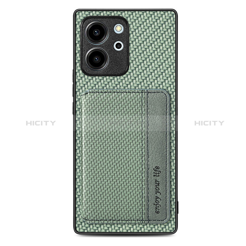 Coque Ultra Fine Silicone Souple Housse Etui avec Aimante Magnetique S04D pour Huawei Honor 80 SE 5G Vert Plus