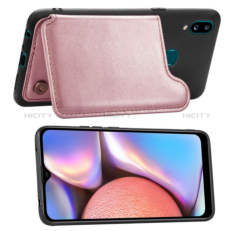 Coque Ultra Fine Silicone Souple Housse Etui avec Aimante Magnetique S04D pour Samsung Galaxy A10s Or Rose Plus