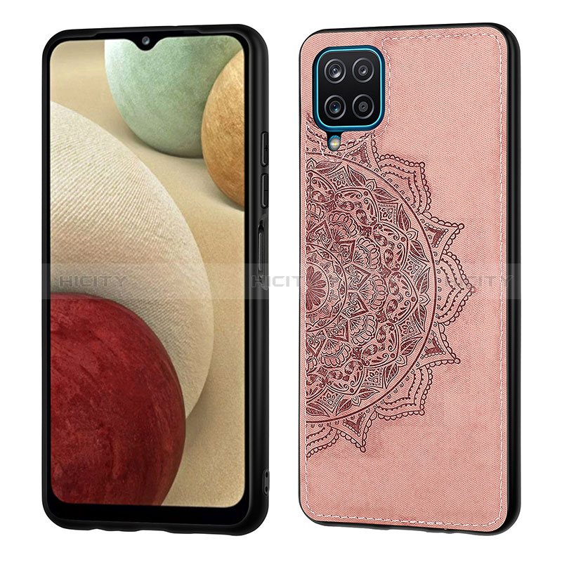 Coque Ultra Fine Silicone Souple Housse Etui avec Aimante Magnetique S04D pour Samsung Galaxy A12 5G Or Rose Plus