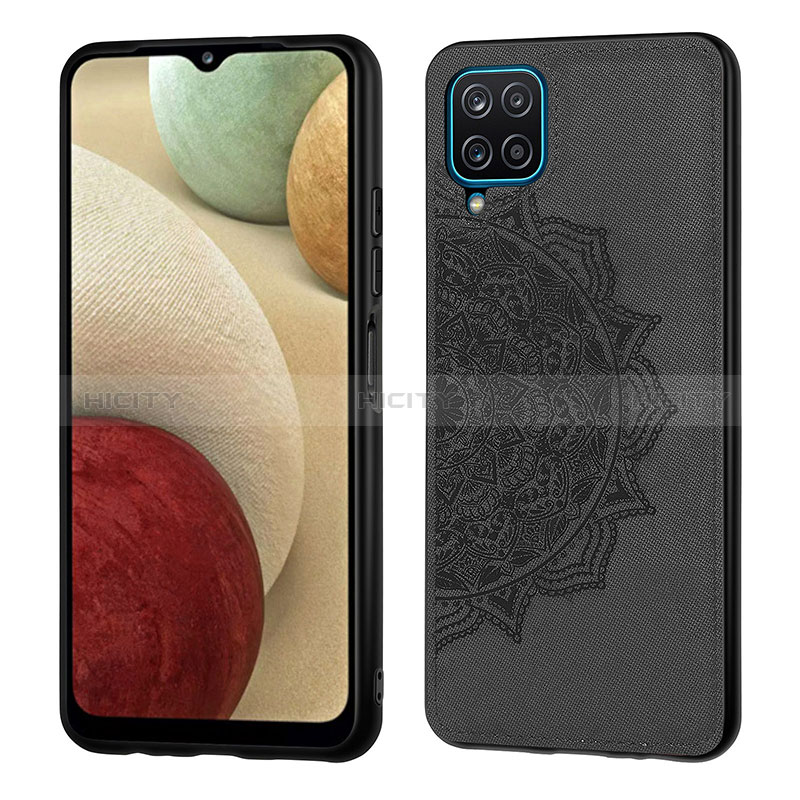 Coque Ultra Fine Silicone Souple Housse Etui avec Aimante Magnetique S04D pour Samsung Galaxy A12 Nacho Noir Plus