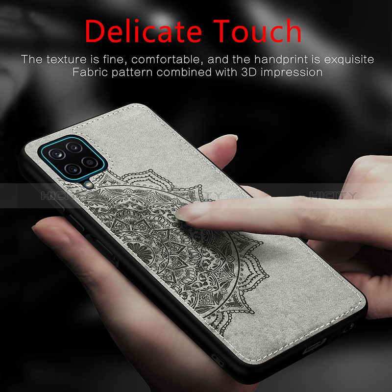 Coque Ultra Fine Silicone Souple Housse Etui avec Aimante Magnetique S04D pour Samsung Galaxy A12 Plus
