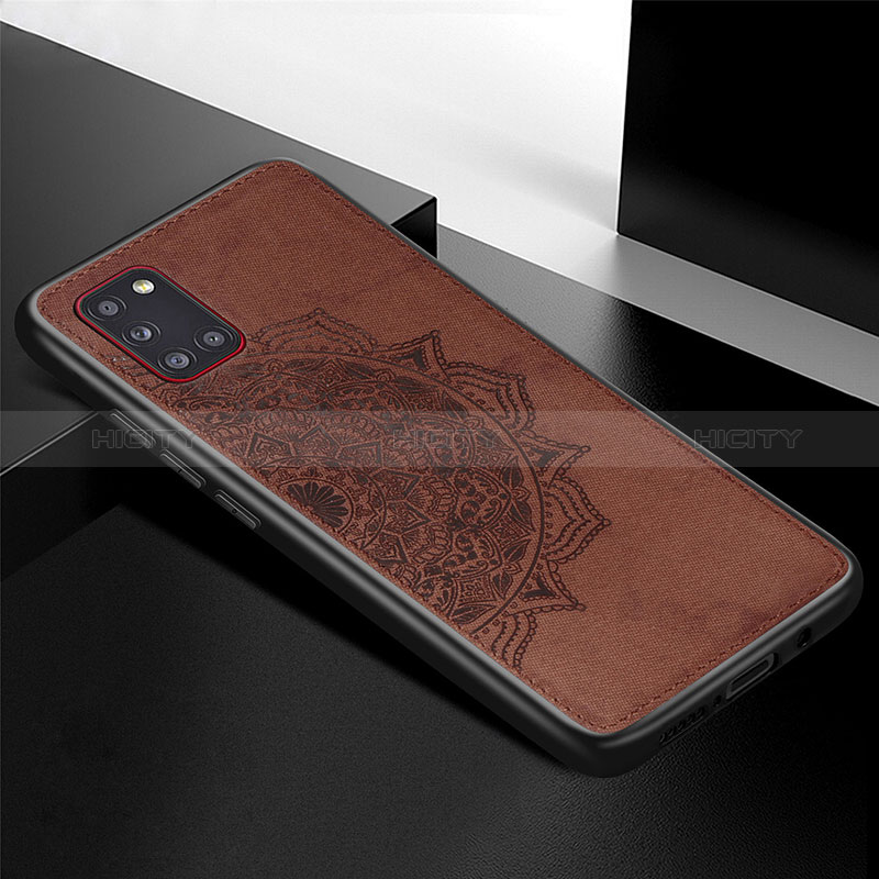 Coque Ultra Fine Silicone Souple Housse Etui avec Aimante Magnetique S04D pour Samsung Galaxy A31 Marron Plus