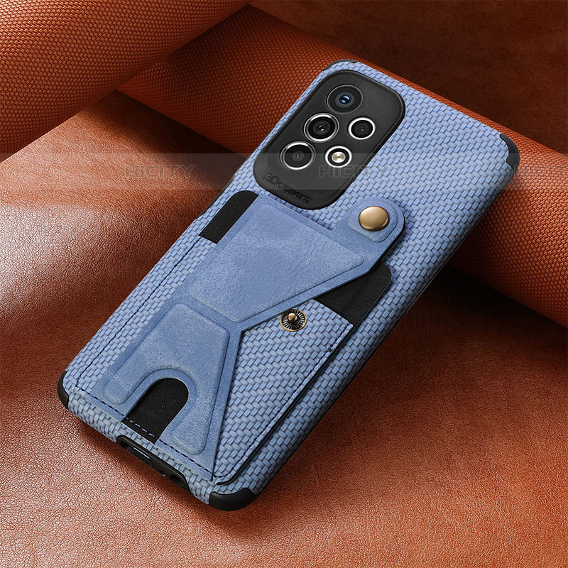 Coque Ultra Fine Silicone Souple Housse Etui avec Aimante Magnetique S04D pour Samsung Galaxy A53 5G Bleu Plus