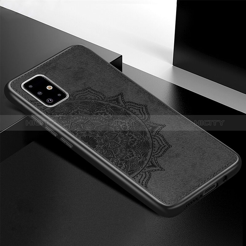 Coque Ultra Fine Silicone Souple Housse Etui avec Aimante Magnetique S04D pour Samsung Galaxy A71 4G A715 Noir Plus