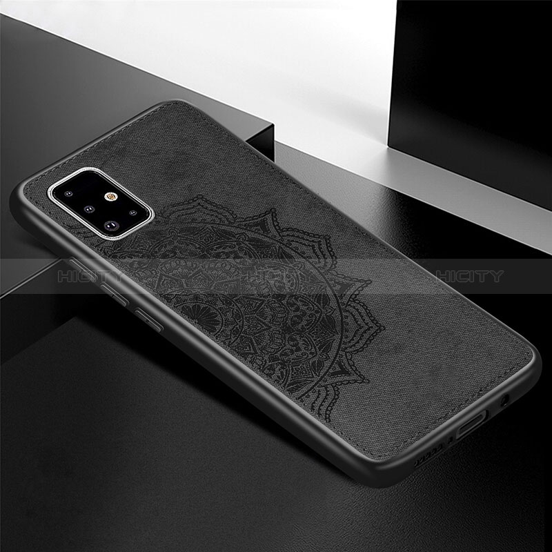 Coque Ultra Fine Silicone Souple Housse Etui avec Aimante Magnetique S04D pour Samsung Galaxy A71 5G Noir Plus