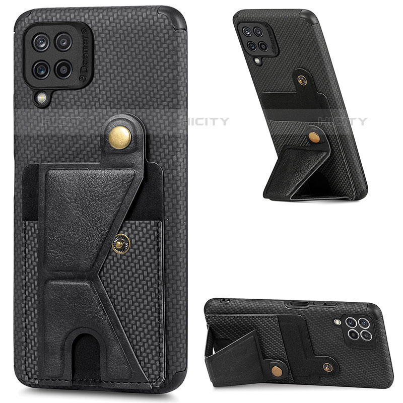 Coque Ultra Fine Silicone Souple Housse Etui avec Aimante Magnetique S04D pour Samsung Galaxy M32 4G Noir Plus