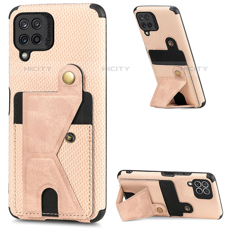 Coque Ultra Fine Silicone Souple Housse Etui avec Aimante Magnetique S04D pour Samsung Galaxy M32 4G Or Plus