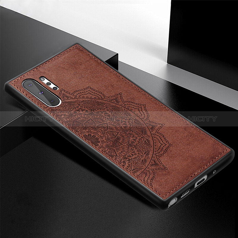 Coque Ultra Fine Silicone Souple Housse Etui avec Aimante Magnetique S04D pour Samsung Galaxy Note 10 Plus 5G Marron Plus