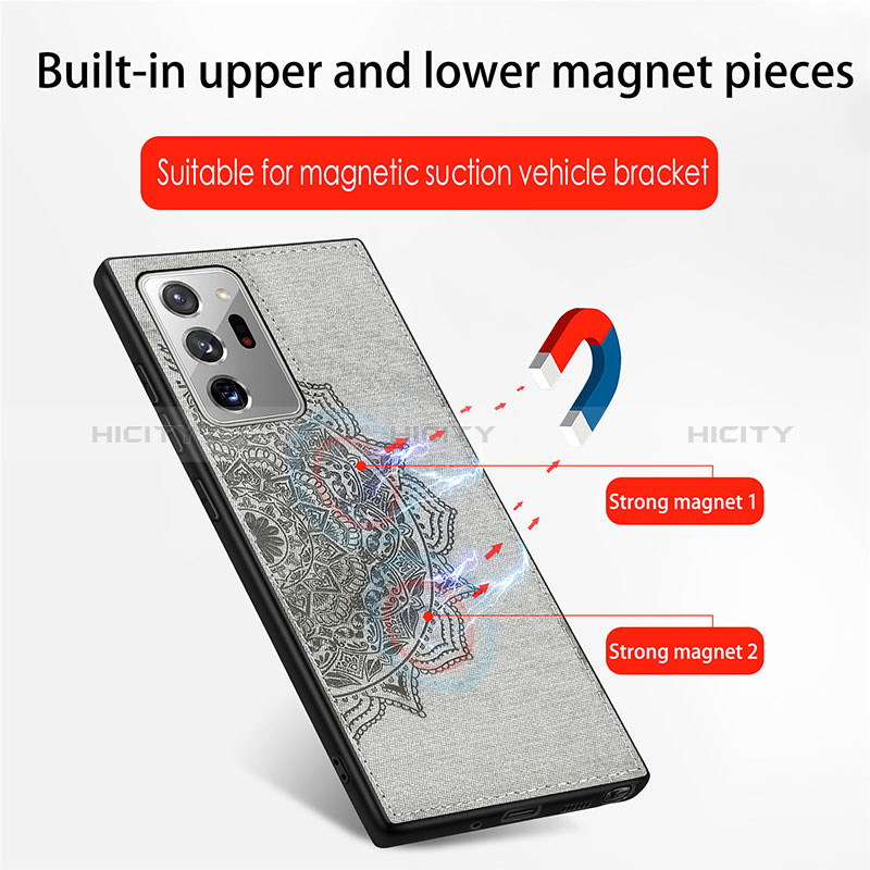 Coque Ultra Fine Silicone Souple Housse Etui avec Aimante Magnetique S04D pour Samsung Galaxy Note 20 Ultra 5G Plus