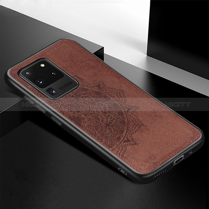 Coque Ultra Fine Silicone Souple Housse Etui avec Aimante Magnetique S04D pour Samsung Galaxy S20 Ultra 5G Plus