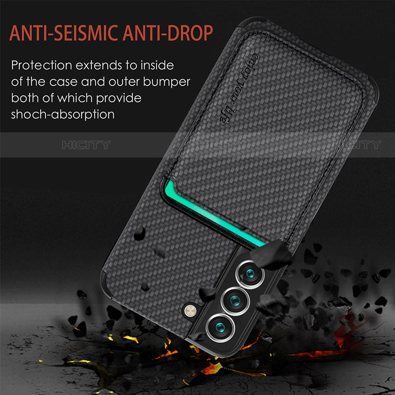 Coque Ultra Fine Silicone Souple Housse Etui avec Aimante Magnetique S04D pour Samsung Galaxy S21 Plus 5G Plus