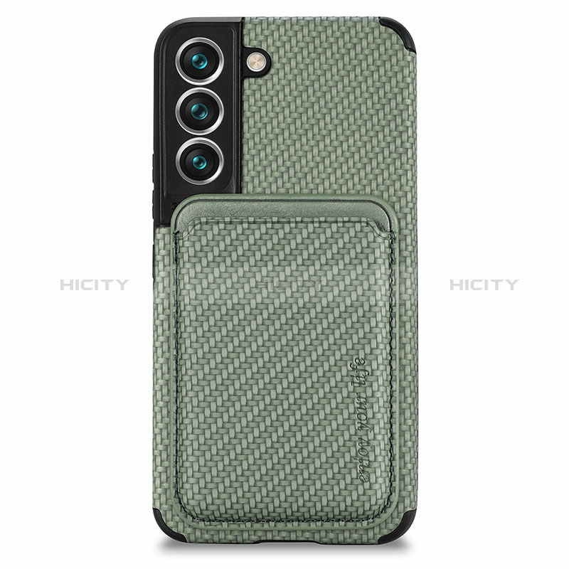 Coque Ultra Fine Silicone Souple Housse Etui avec Aimante Magnetique S04D pour Samsung Galaxy S24 5G Vert Plus